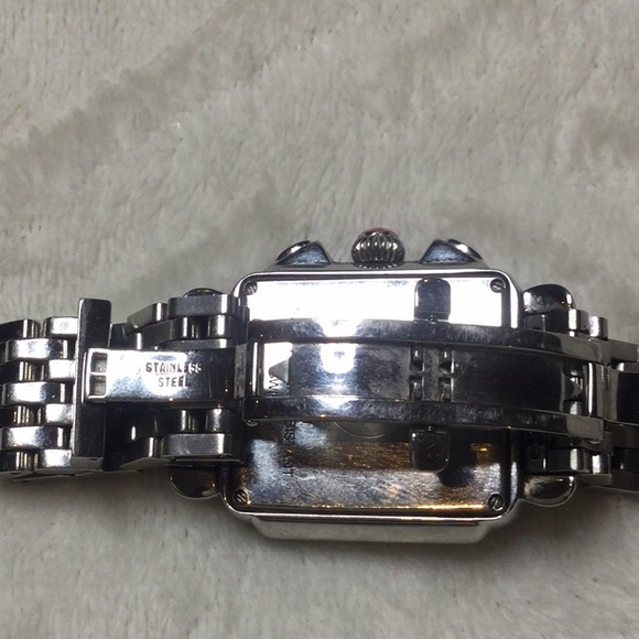 GUC Movado Deco Diamond Case Diamond Dial Stainless Steel Watch main image 6